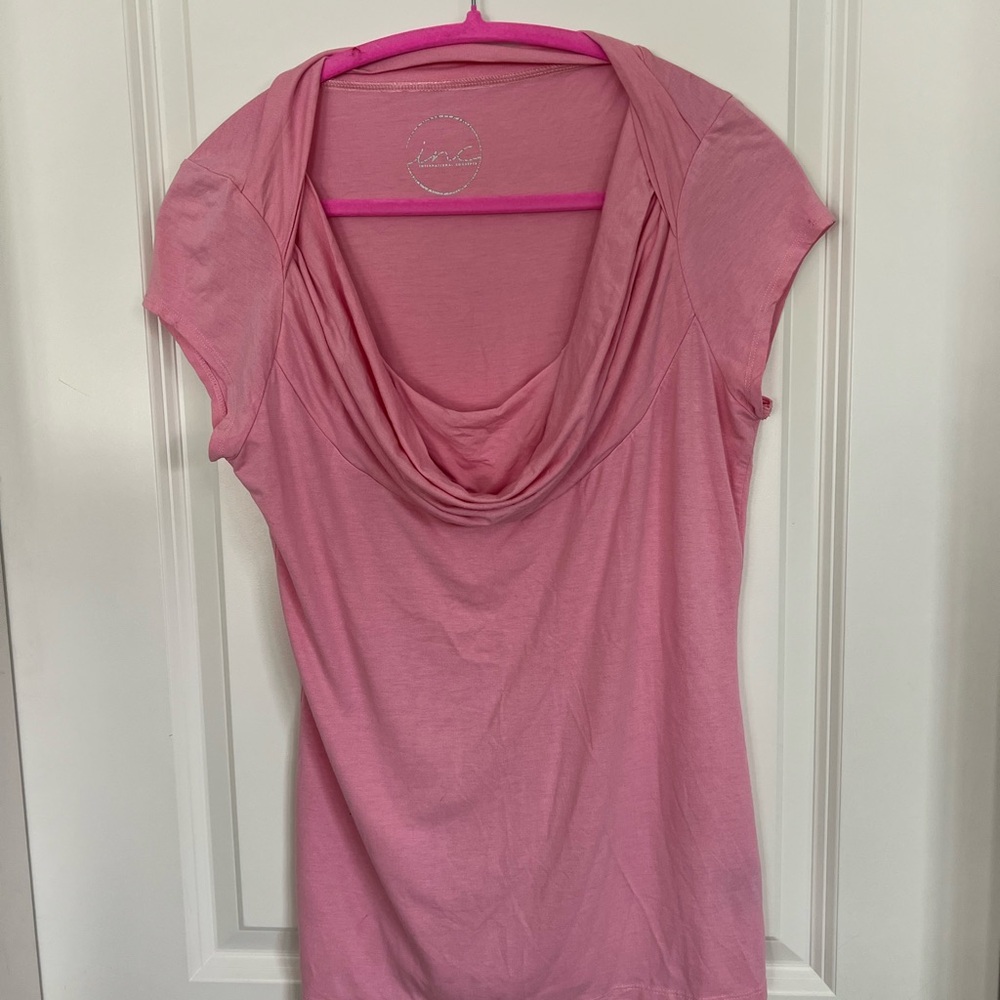 INC International Concepts Pink Cowl Neck Blouse